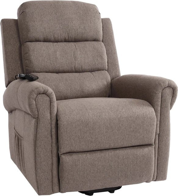 MCW Fernsehsessel K63 Relaxsessel mit Aufstehhilfe, Massage- und Heizfunktion in Dunkelgrau aus Stoff und Textil - Bild 2