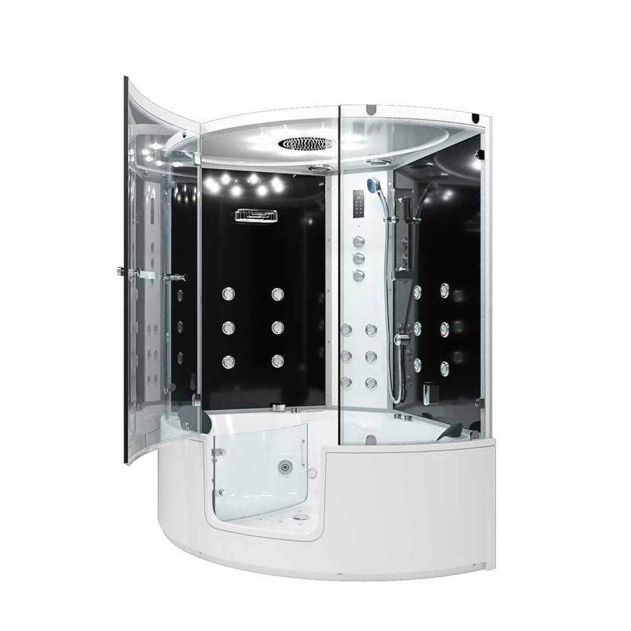 AcquaVapore Dampfdusche Whirlpool Duschkabine mit Regendusche, Bodyjets und LED-Beleuchtung, B/T/H: 140 x 140 x 220 cm - Bild 2