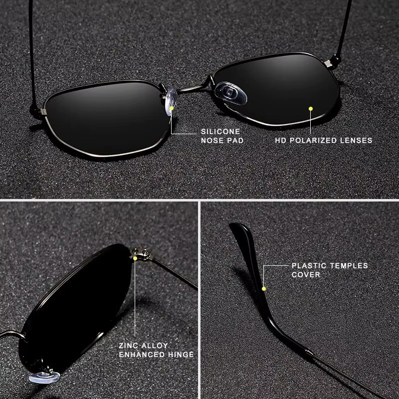 GXP Mode Sonnenbrille Hexagon, Edelstahl, polarisiert, Herren - Bild 2