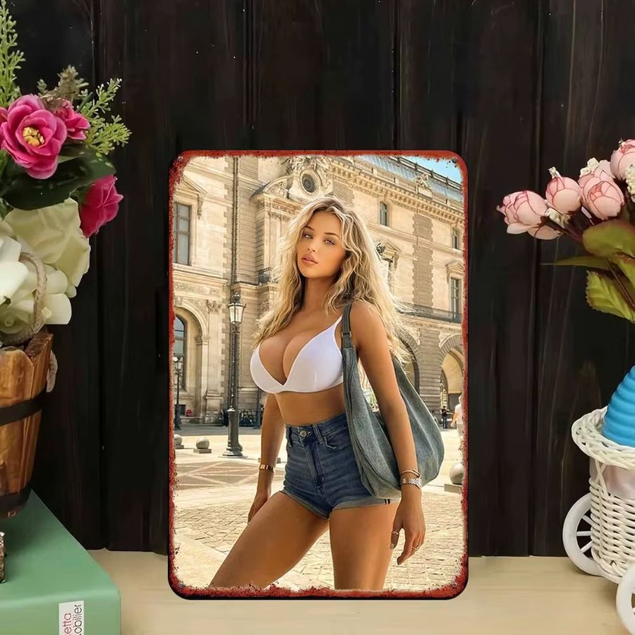 Handgefertigtes Vintage-Eisengemälde von CIFBUY als Wandkunst aus Metall für Retro-Dekoration im Innen- und Außenbereich - Bild 3