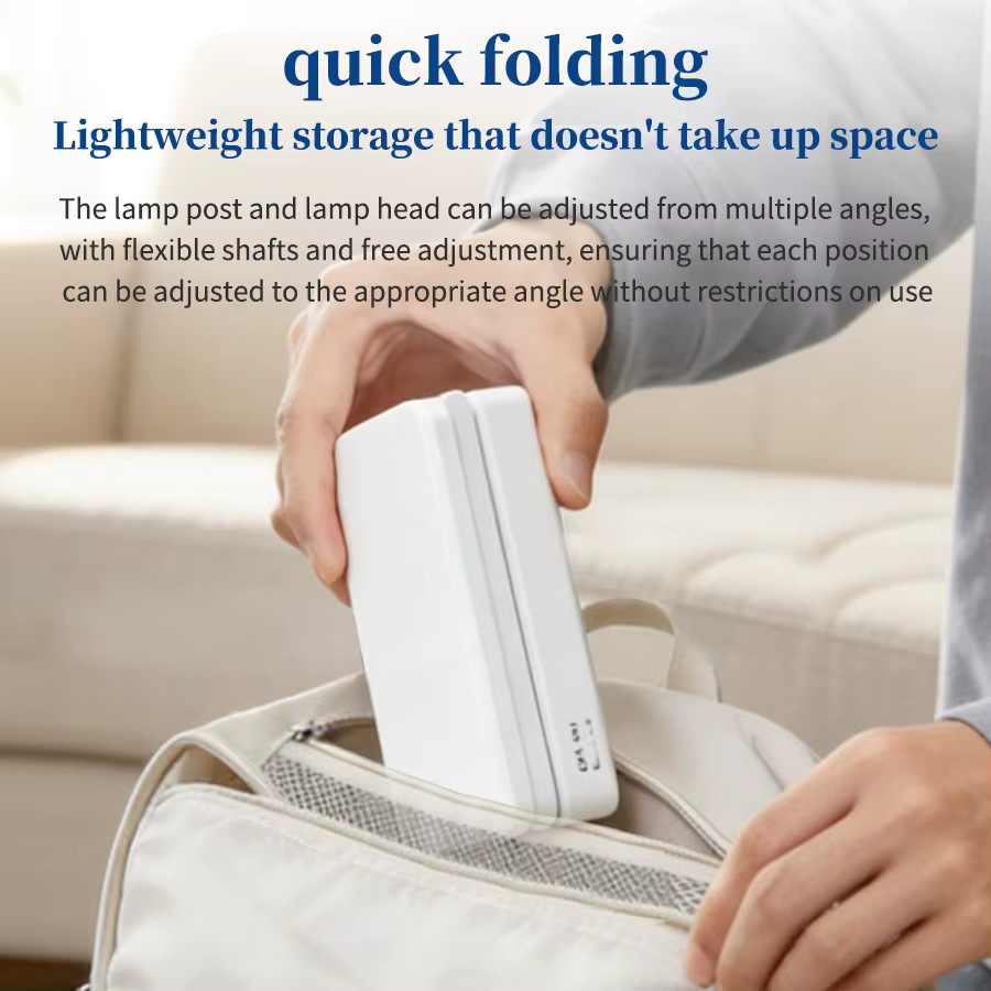 GGBEE Faltbare LED Tischlampe in Weiß mit wiederaufladbarem Akku und Nachtlichtfunktion für Home Office und Studium - Bild 4