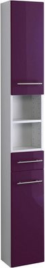HELD MÖBEL Seitenschrank Parma in Bunt, Hochglanz, Breite: 25 cm, Höhe: 181 cm, Tiefe: 20 cm - Bild 1