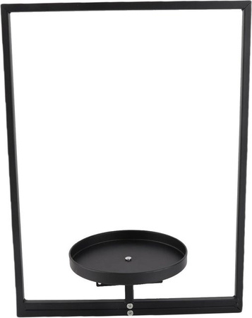 Honor Electronics 2er Set Wandmontiertes Blumentopfregal aus Metall in Schwarz, Modernes Wandpflanzenhalter-Set für Bilderrahmen und Dekoration