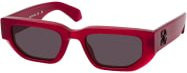 Off-White GREELEY OERI115 Sonnenbrille, Vollrand, Rechteckig, Unisex, rot, grau - Bild 1