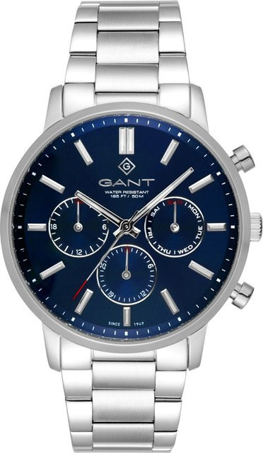 Gant Herrenuhr Easthill Day-Date, Quarz, Edelstahl, Blau, 43 mm, 5 ATM - Bild 1