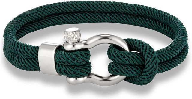 YULIN Armband, Edelstahl, dunkelgrüne, 19cm, Unisex - Bild 1