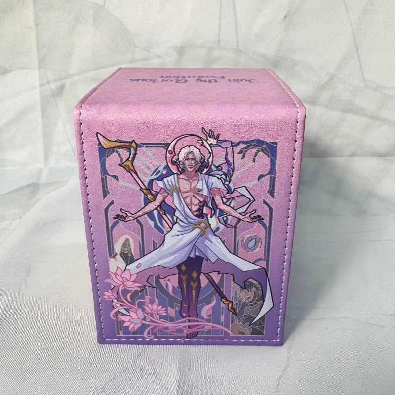 Bandai Riftbounds Viktor DIY Leder-Kartenbox, Spielkarten-Aufbewahrungsbox, Lila - Bild 2