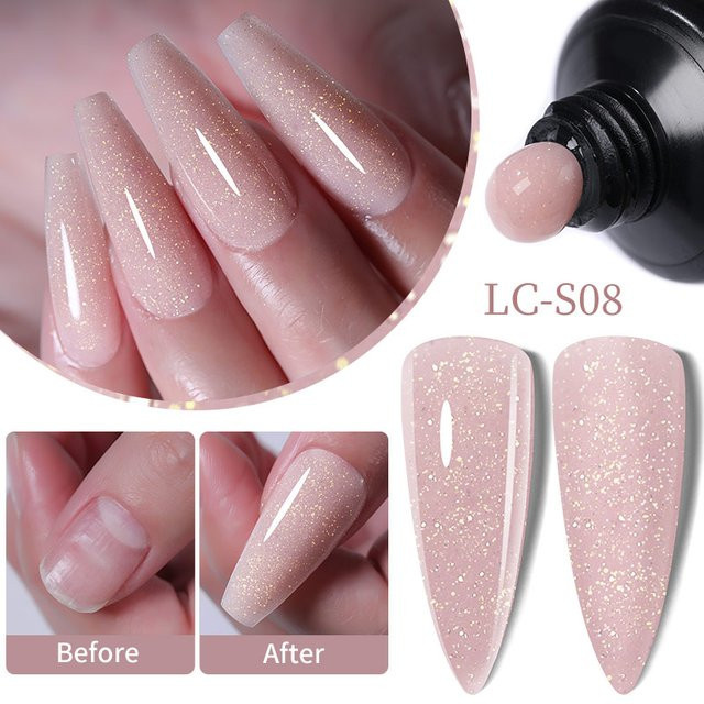 LILYCUTE Nagellack Gold Glitter, 10 ml, Glänzend - Bild 1