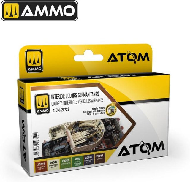 AMMO by MIG Jimenez ATOM Interior Colors German Tanks Set, Fahrzeuge - Bild 1