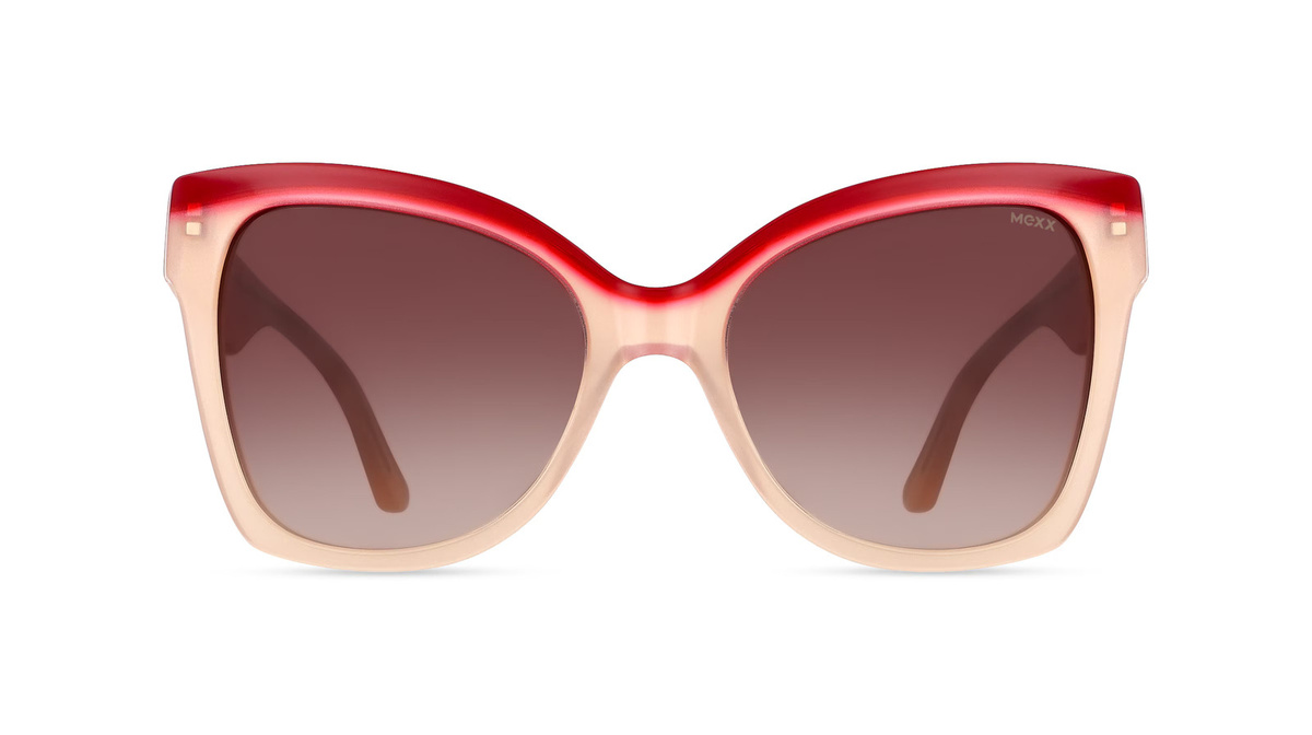 Mexx Eyes 6511 Sonnenbrille Butterfly, Vollrand, Kunststoff, Unisex, beige - Bild 1