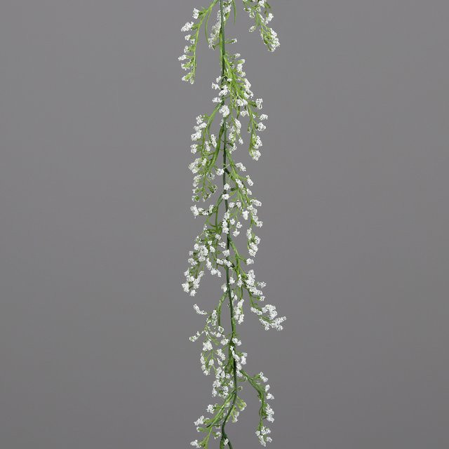 Hängende Kunstblume Blütengirlande Gypsophila in Weiß, Länge: 120 cm - Bild 1