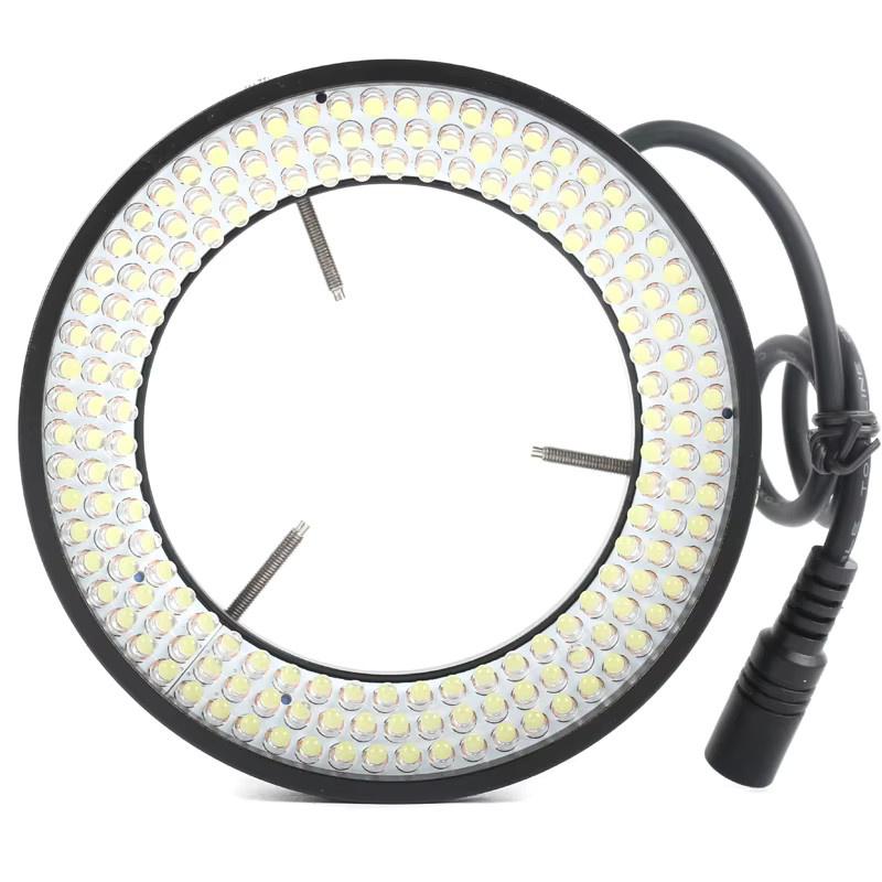 Eakins Einstellbare LED-Mikroskop-Ringleuchte in Weiß und Schwarz mit 168 LEDs für industrielle Anwendungen - Bild 2