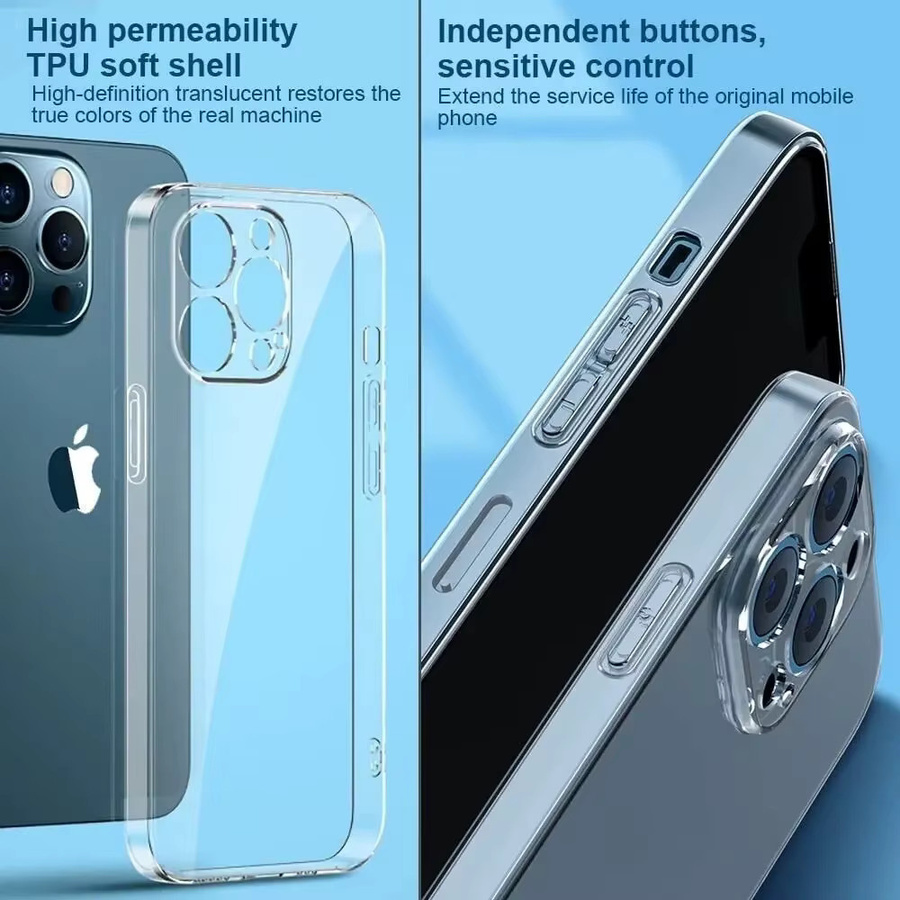 Transparente TPU-Silikon-Schutzhülle für Apple iPhone 11 bis iPhone 16 Pro Max und Mini - Bild 3