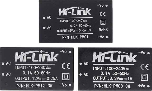 AITEWIN ROBOT HLK-PM01 HLK-PM03 HLK-PM12 AC-DC 220 V Mini-Netzteilmodul für intelligente Haushaltsschalter in Schwarz - Bild 1