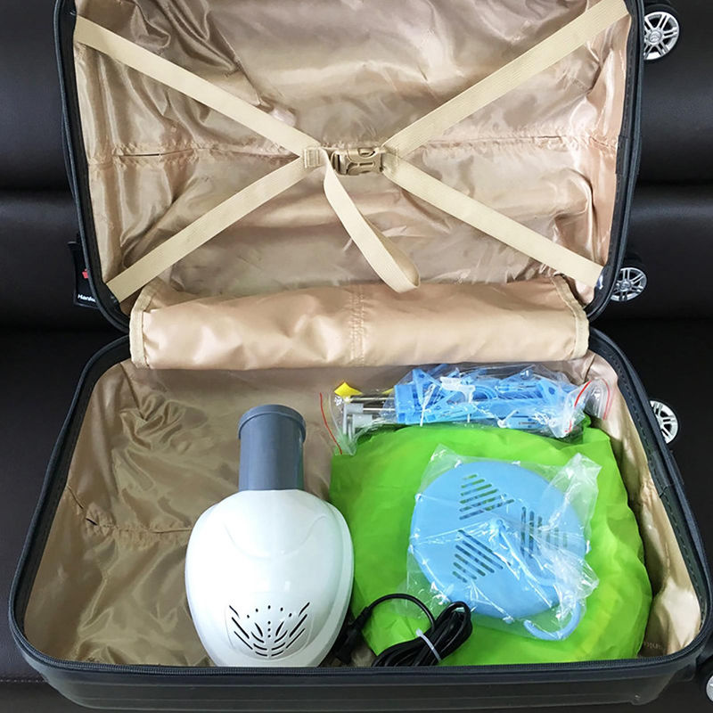 Tragbarer Mini Wäschetrockensack Kleidungstrockner von aimo in Grün und Gelb mit EU-Stecker - Bild 2