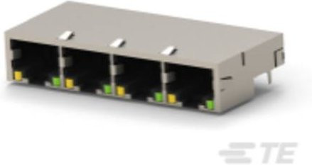 TE Connectivity High Performance Mod Jacks 1888251-4 Ethernet LAN in Grün und Silber - Bild 1