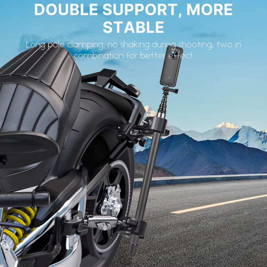 Insta360 Carbon Fiber Selfie Stick Kit Extended Edition Unsichtbares Einbeinstativ in Schwarz für Insta360 One X2 X3 und GoPro Zubehör - Bild 2