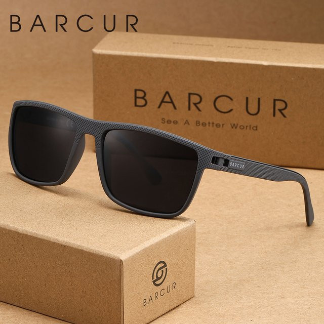 BARCUR Sonnenbrille, Vollrand, quadratisch, Kunststoff, schwarz - Bild 1