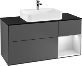 V&B Waschtischunterschrank Finion in Anthrazit, Breite: 120 cm, Tiefe: 50,1 cm, Höhe: 50,1 cm - Bild 1
