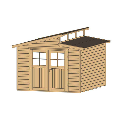 WEKA Gartenhaus 226 Gr.3 aus Holz mit Pultdach in Beige, B/H/T: 327 x 252 x 231 cm - Bild 3