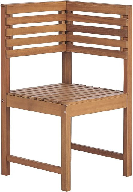 Beliani Gartenstuhl aus Akazienholz in hellem Braun, skandinavisches Design, B/T/H: 50 x 50 x 92 cm - Bild 1