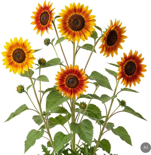 LaCaTho Sonnenblume Selma Samen Helianthus Annuus mit 20 Samen für gelb-rote Blüten - Bild 1