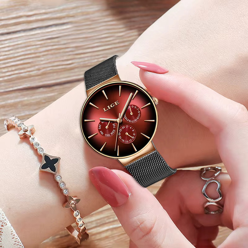 LIGE Armbanduhr, Quarz, Edelstahl, Damen - Bild 6