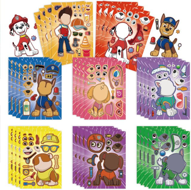 Paw Patrol Chase Make-a-Face Puzzle, 16-teiliges Set - Bild 1