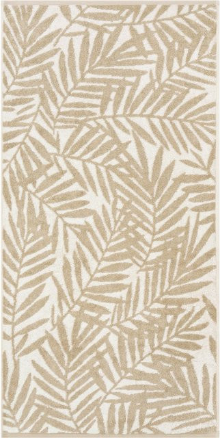 Handtuch MAISON aus Baumwolle mit floralem Muster in Beige und Braun, Oeko-Tex Standard 100 zertifiziert - Bild 1