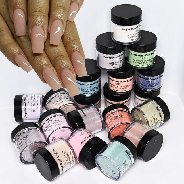 MingLee Nail Art Acryl Pulver, Clear, 10g, Schimmernd - Bild 1