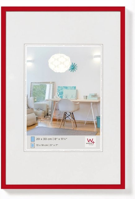 Walther Design New Lifestyle Kunststoff Bilderrahmen Rot B: 60 cm, H: 90 cm - Bild 1