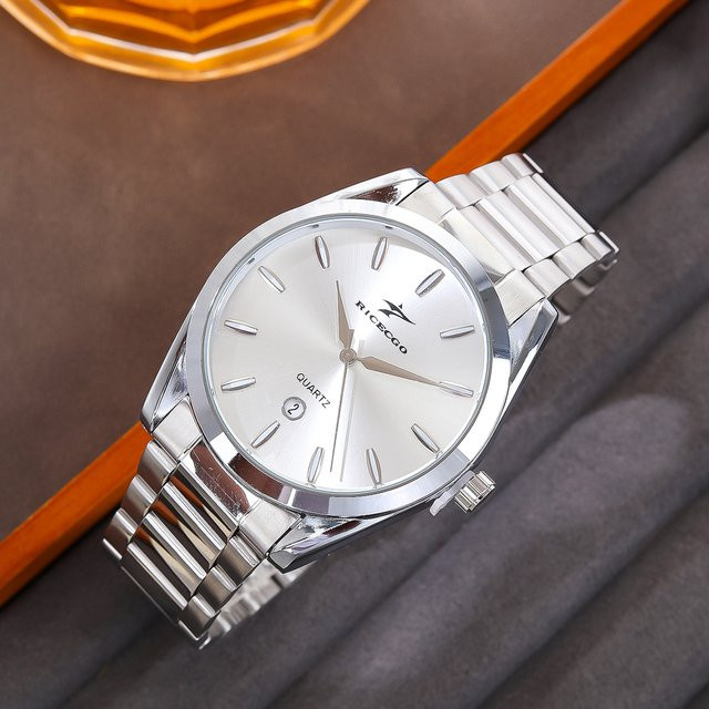 RICECGO Armbanduhr, Quarzuhr, Edelstahlband, Datumsanzeige, Herren - Bild 1