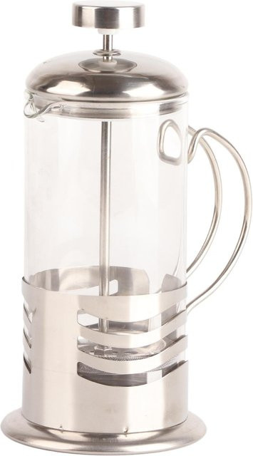 CosyHome French Press Kaffeekanne und Teekanne aus Edelstahl und Glas in Weiß - Bild 1