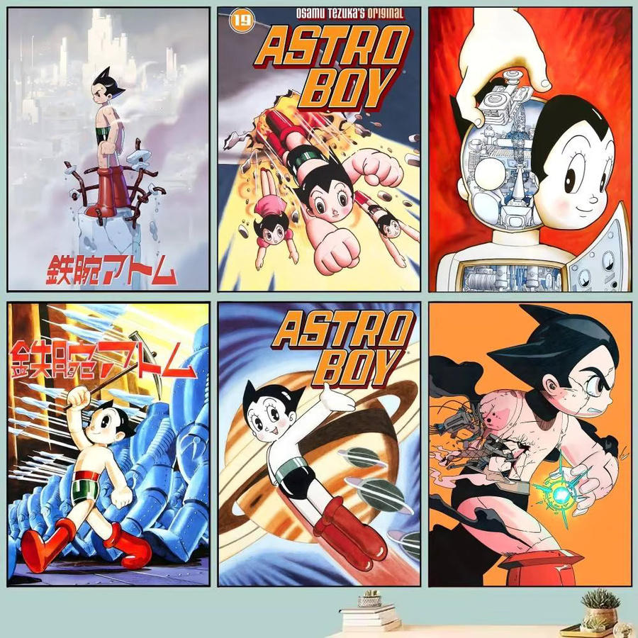 Selbstklebendes Astro Boy Manga Poster aus Papier, wasserfest, Mehrfarbig, Rechteckig - Bild 2