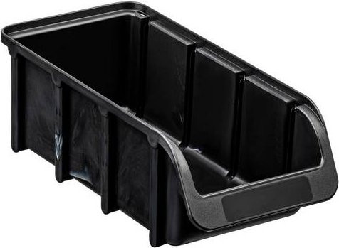 Hünersdorff Aufbewahrungsbox stapelbar Schwarz B/H/T: 10,2 x 7,4 x 21,6 cm - Bild 1
