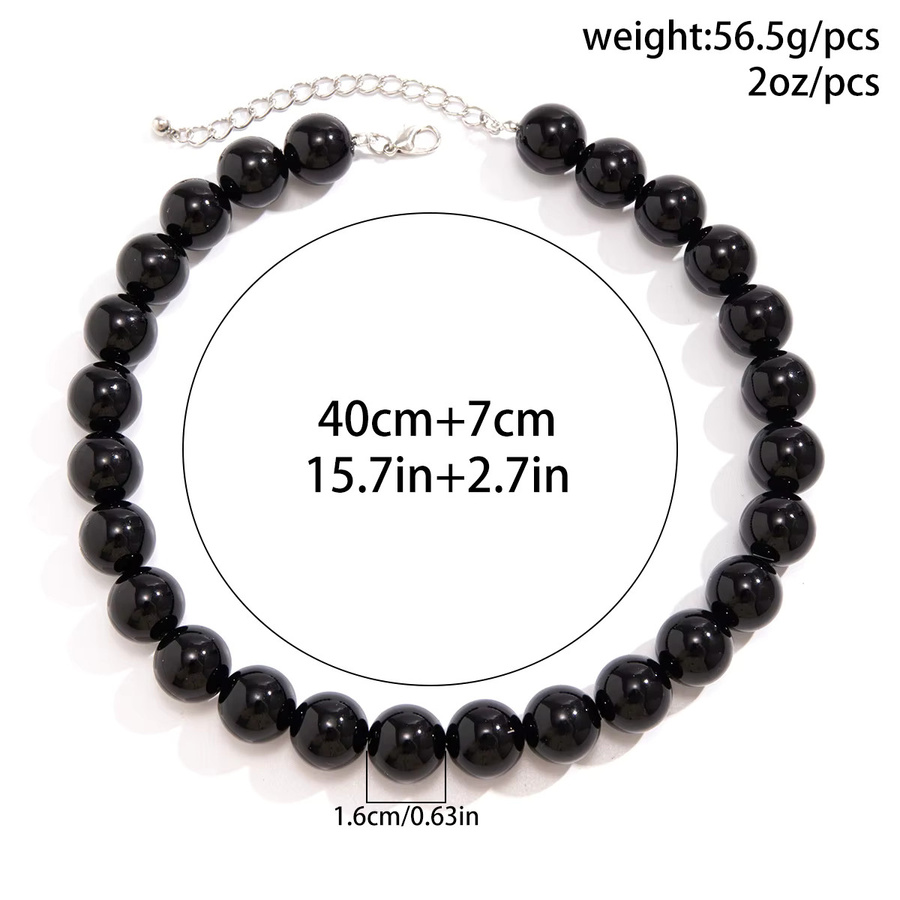 PuRui Halskette, Perlen Strang, Chunky Choker, Unisex - Bild 3