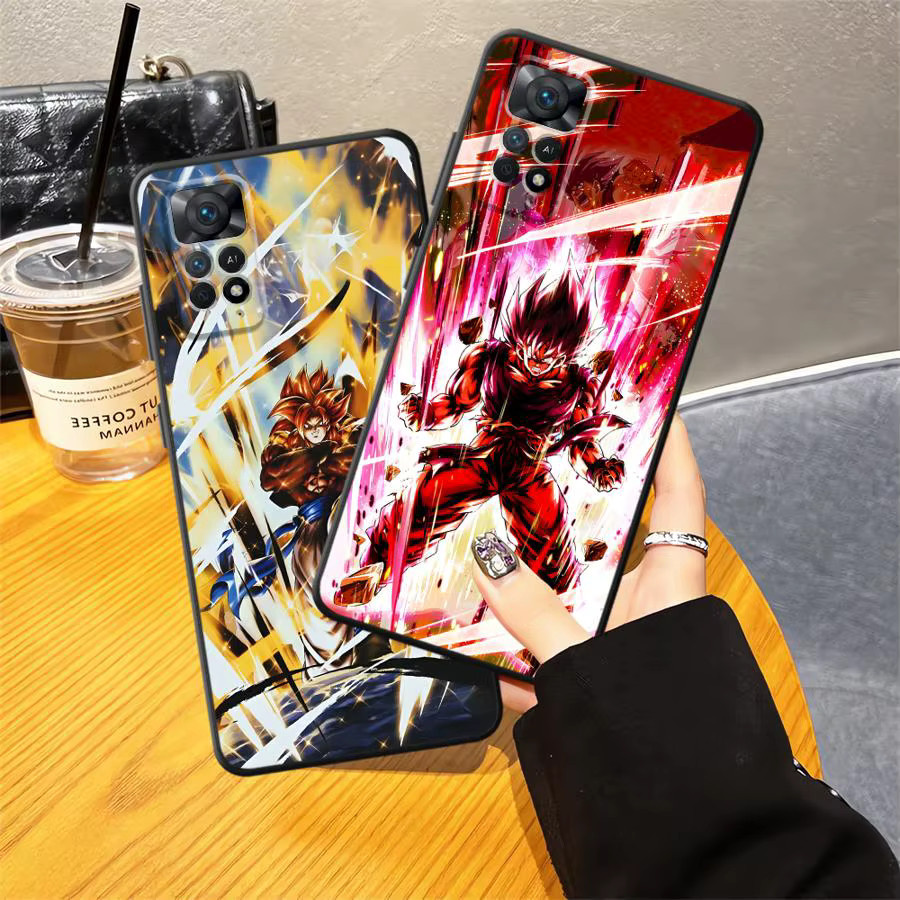 Dragon Ball Goku Saiyajin Handyhülle für Xiaomi Redmi Note 12s 9S 13 14 Pro Plus 9 10 11 12 Pro 10S 11S 7 8 in Schwarz - Bild 3