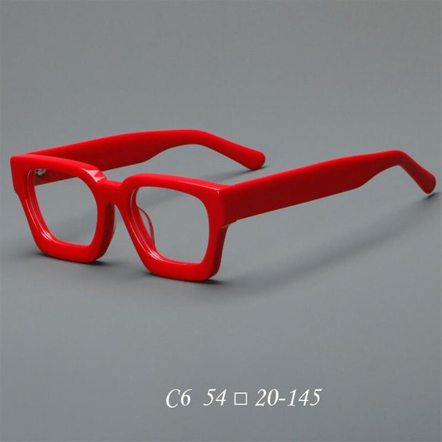 Bai Fen Bai Electronic 3C Korrektionsbrille, Quadratisch, Acetat, Vollrand, Damen, red - Bild 1