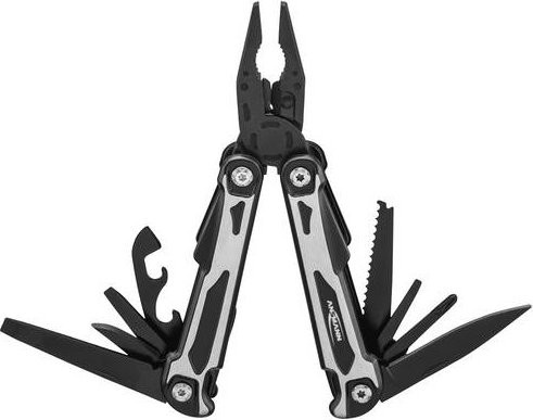Ansmann Multitool 14in1 Schwarz mit Schraubendrehern und Messer - Bild 1