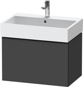 Duravit Waschtischunterschrank D-Neo wandhängend in Weiß und Grau, B: 68,4 cm, T: 44,2 cm, H: 44,0 cm - Bild 1