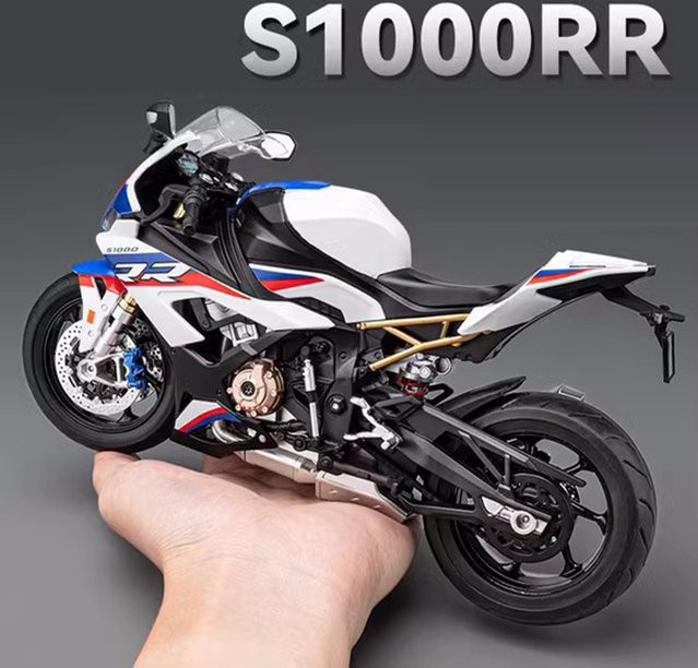 MAKEDA S1000 R1250 GS Motorräder, Spielzeugautos, Maßstab 1:9, Metall, Gummi - Bild 1