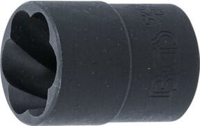 BGS Spiral-Profil-Steckschlüssel-Einsatz Schraubenausdreher mit 1/2 Zoll Innenvierkant und 19 mm Schlüsselweite - Bild 1