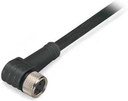 WAGO Sensor-Aktor-Steckverbinder 756-5102/030-050 konfektioniert M8 Buchse gewinkelt 3-polig Schwarz 5,00 m - Bild 1