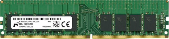 Crucial DDR4 ECC UDIMM 16GB 1Rx8 3200 RAM Arbeitsspeicher in Grün (MTA9ASF2G72AZ-3G2R) - Bild 1