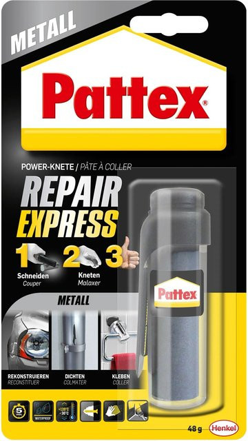 Pattex Power-Knete Repair Express Metall in Grau, 48 g - Bild 1