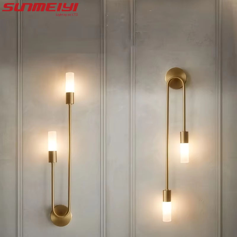 SUNMEIYI LED Wandlampe im Luxus-Design für Wohnzimmer, Flur und Schlafzimmer, Gold/Messing oder Schwarz, Up-Down Licht in Warmweiß - Bild 2