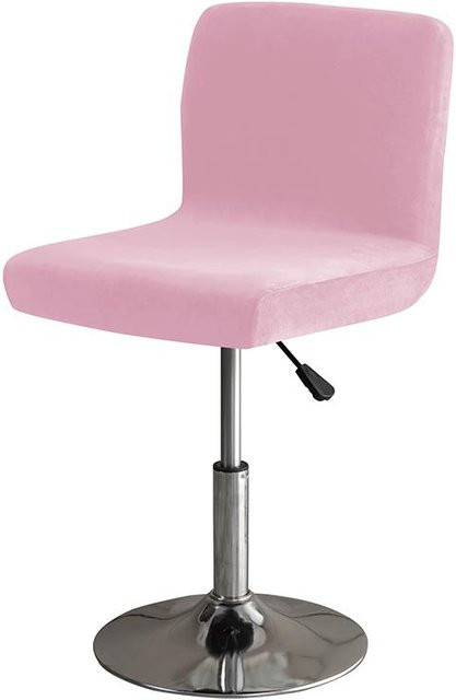 Yiran bag Barhockerhusse aus elastischem Samt in Pink für Barhocker mit kurzer Rückenlehne - Bild 1