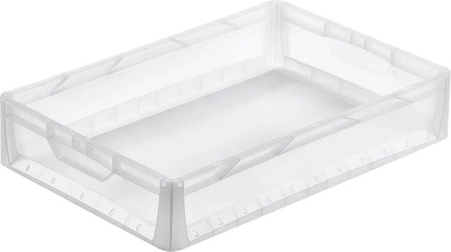 PROREGAL Eurobehälter LightLine Transportbox mit offenem Griff, transparent, H x B x T: 12 x 40 x 60 cm - Bild 1