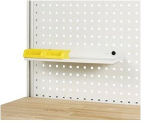 Rau Ablage für Lochplatte, Farbe: Weiß, B/T/H: 45,0 x 15,5 x 1,5 cm - Bild 1