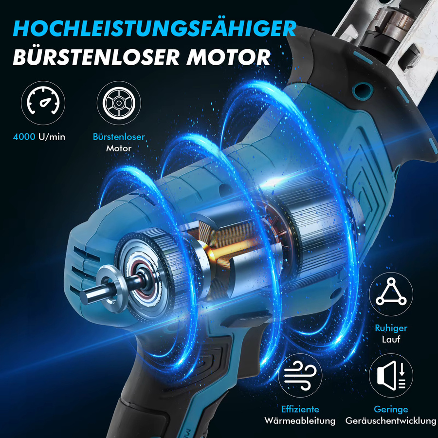Makita LXT Bürstenlose Akku-Säbelsäge mit 1280W und 4000 U/min, variable Geschwindigkeit für Metall und Holz, kompatibel mit 18V Akkus - Bild 2